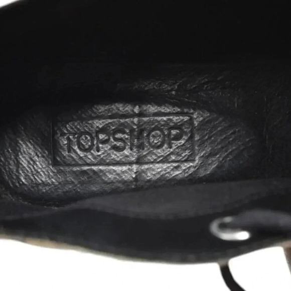 TopShop Chunky Heel Boots NWOT Calf Hair Leopard Brown Black Booties Size 37 - Picture 9 of 12